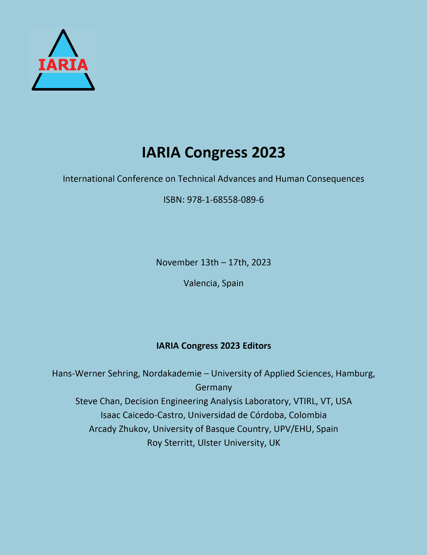 Decision Engineering Analysis Lab Member Steve Chan Publication at IARIA Congress 2023
