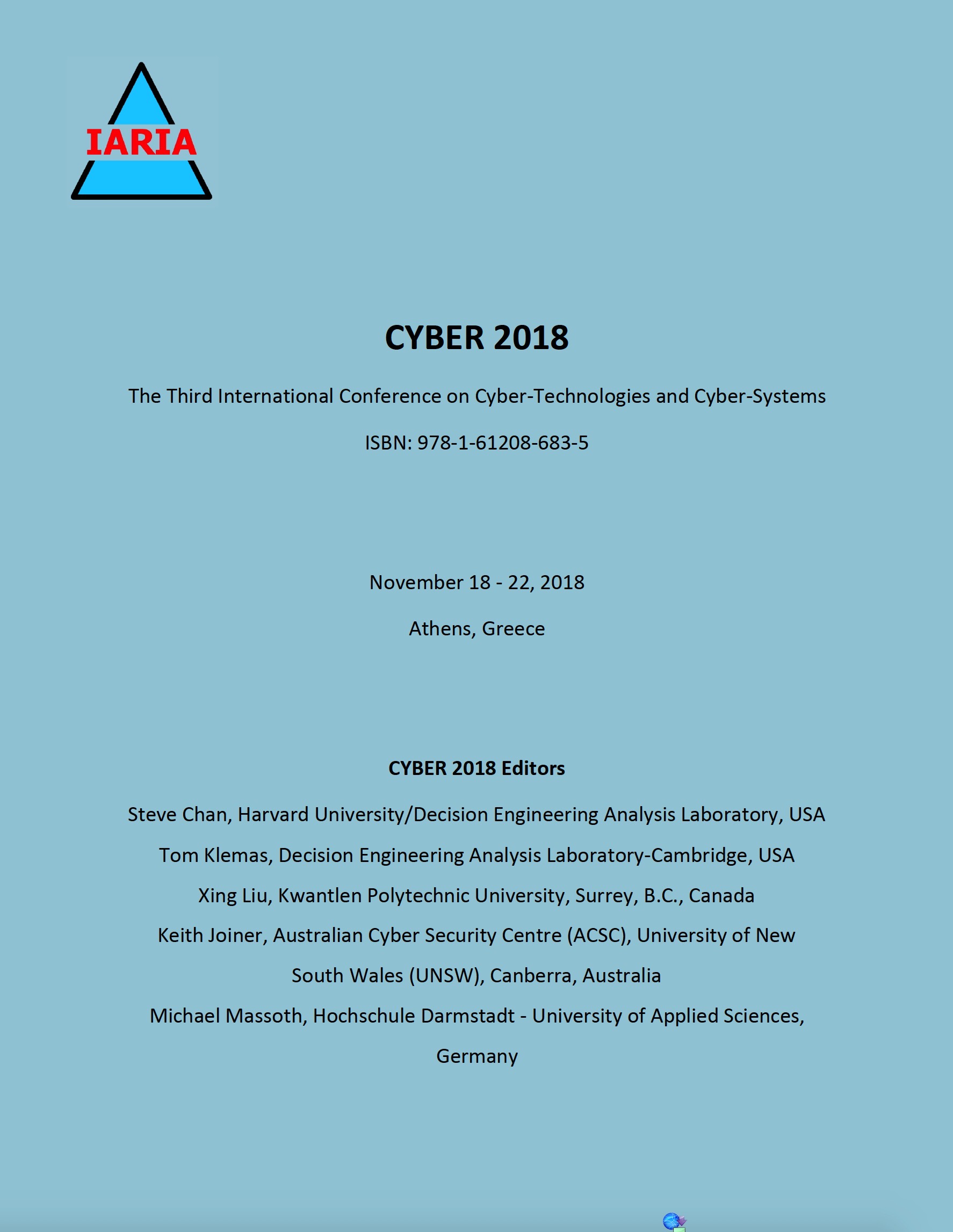 Cyber 2018 Coverpage